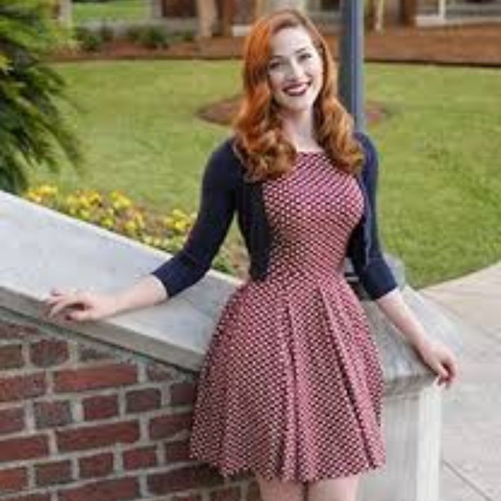 Trashy Diva Burgundu Dot Dress